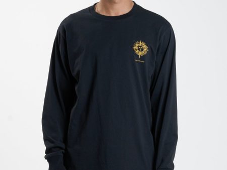 Silence Merch Fit LS Tee - Washed Black For Discount