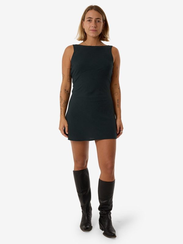 Xavier Bias Mini Dress - Dark Jade For Cheap