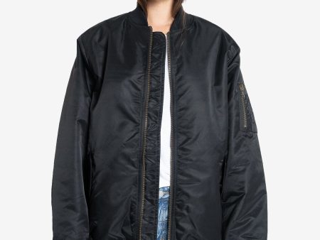 Thrills Union Oversized Bomber - Black Hot on Sale