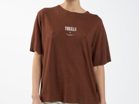 As You Are Hemp Box Tee - Chestnut Hot on Sale