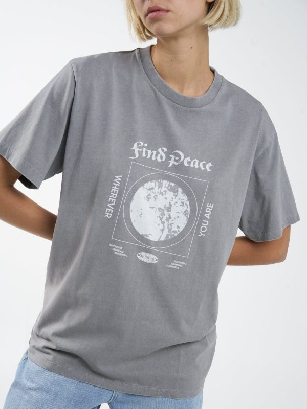 Find Peace Merch Fit Tee - Washed Gray Online now