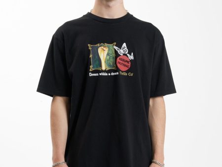 Dream Within a Dream  Oversize Fit Tee - Black Online Hot Sale