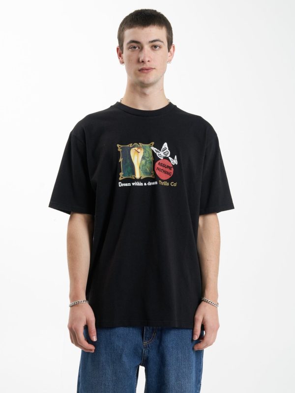 Dream Within a Dream  Oversize Fit Tee - Black Online Hot Sale