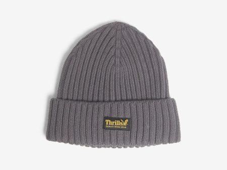 Thrills Union Beanie - Dark Charcoal Hot on Sale