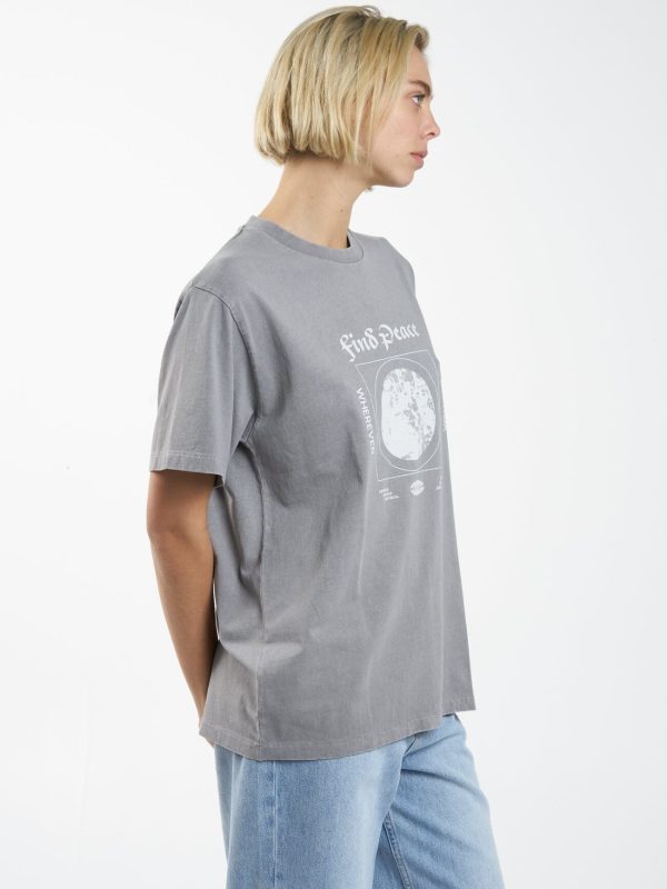 Find Peace Merch Fit Tee - Washed Gray Online now