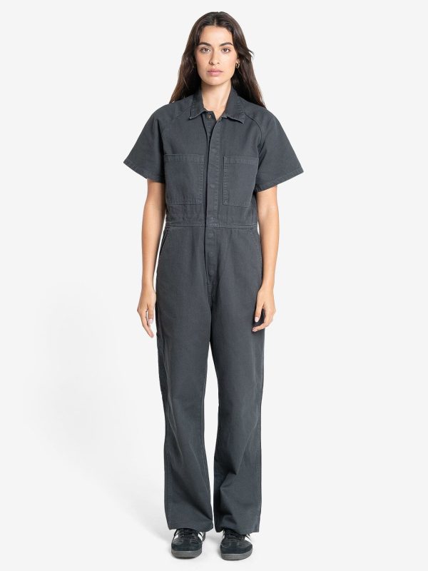 Carpenter Short Sleeve Coverall - Dark Charcoal Discount