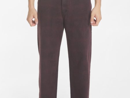 Big Slacker Barrio Check Denim Jean - Deep Plum Online