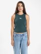 Energy is Precious Curve Tank - Dark Jade For Cheap