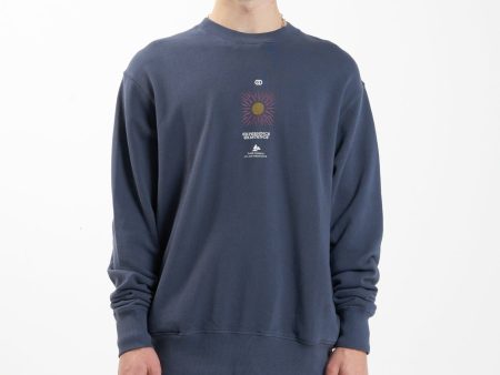 Experience Existence Oversize Crew - Mood Indigo Hot on Sale