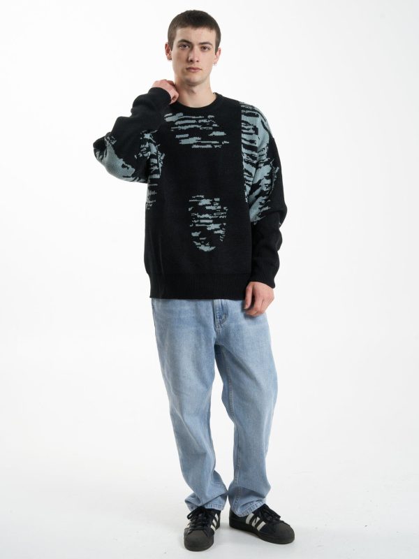 In Order Crew Knit - Black Sale