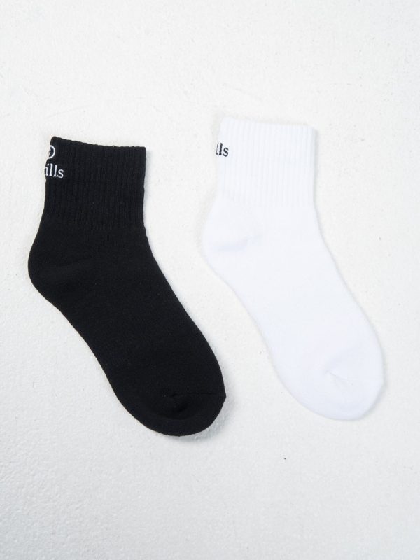 Cortex 2 Pack Bamboo Sock - Black - White Discount