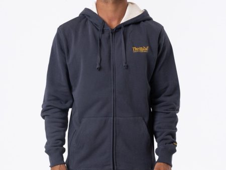 Thrills Union Zip Hood - Dark Charcoal Online now