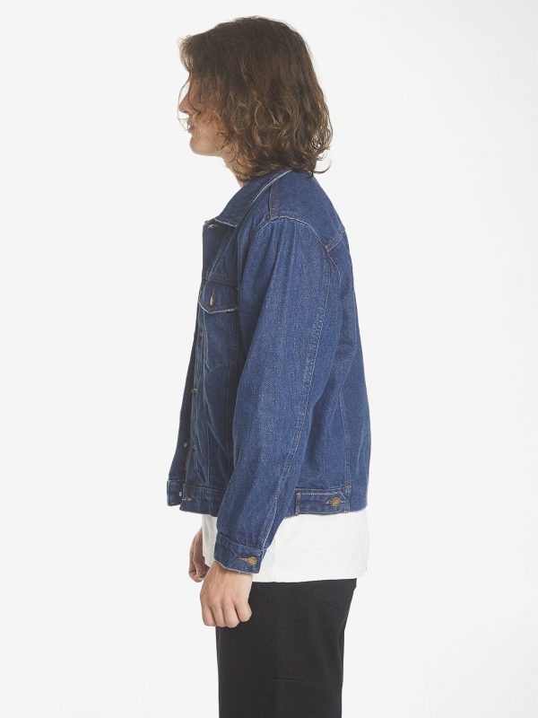 Oversized Wanderer Denim Jacket - Double Indigo Rinse on Sale