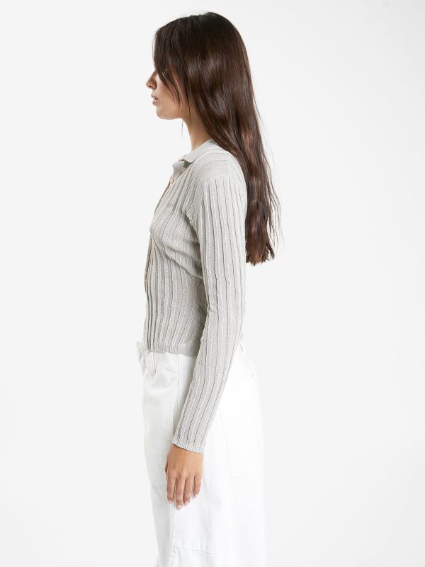 Delphine Knit Cardigan - Oyster Grey Supply