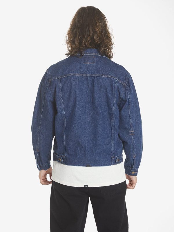 Oversized Wanderer Denim Jacket - Double Indigo Rinse on Sale