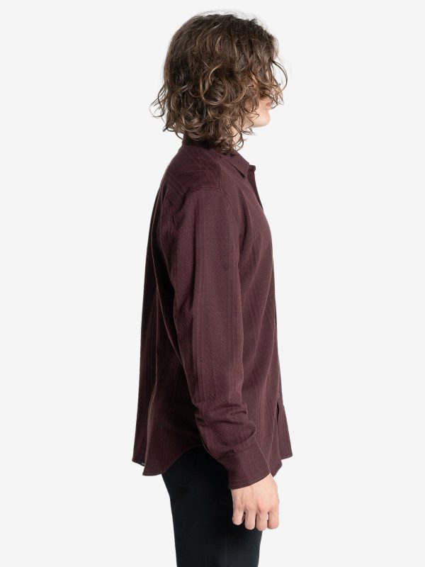 Future Feelings Long Sleeve Shirt - Deep Plum For Sale