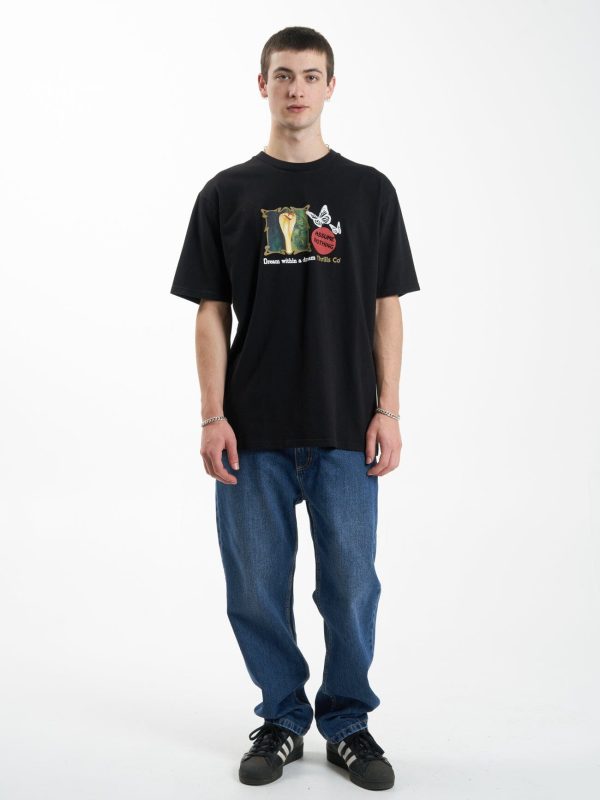 Dream Within a Dream  Oversize Fit Tee - Black Online Hot Sale