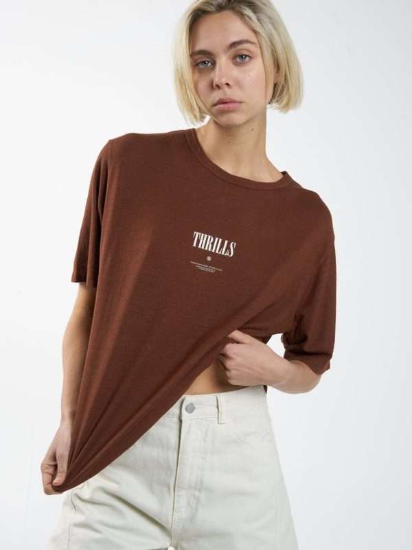 As You Are Hemp Box Tee - Chestnut Hot on Sale