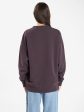 Minimal Thrills Slouch Crew - Deep Plum For Discount