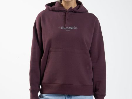 Easy Going Fleece Hood - Wine on Sale