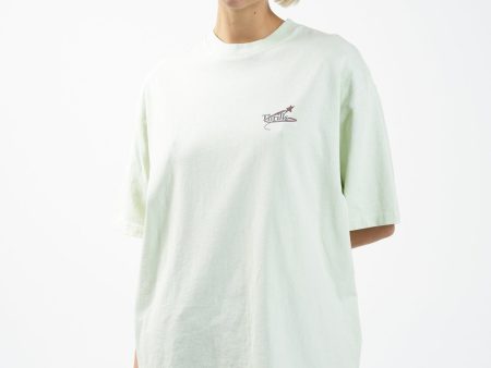 Earths Vibrations Oversized Tee - Washed Mint For Discount