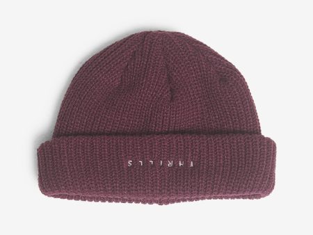 Minimal Thrills Beanie - Deep Plum Online