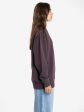 Minimal Thrills Slouch Crew - Deep Plum For Discount