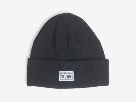 Controlled Damage Knit Beanie - Black Online