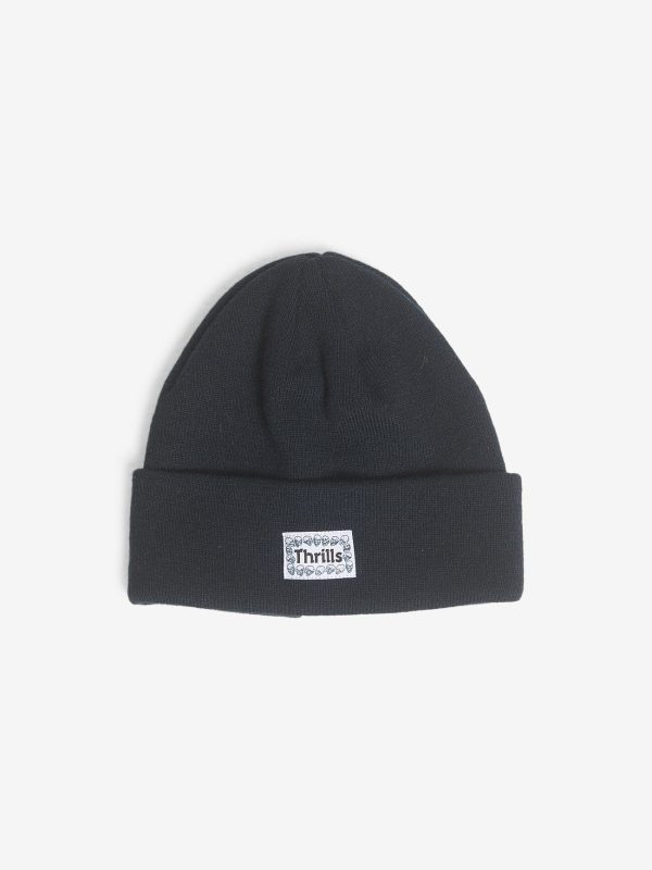 Controlled Damage Knit Beanie - Black Online