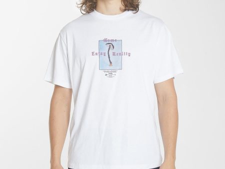 Reality Check Merch Fit Tee - White For Cheap