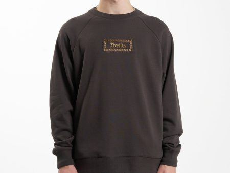 Linked Oversize Raglan Crew - Chocolate Plum on Sale