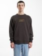 Linked Oversize Raglan Crew - Chocolate Plum on Sale