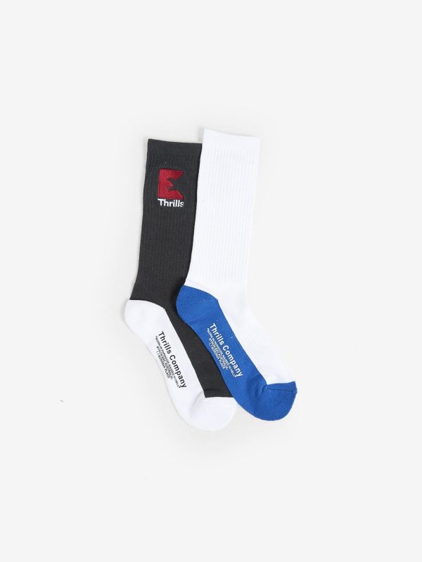 United Front 2 Pack Sock - Ebony - White Hot on Sale