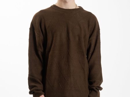 Linked Crew Knit - Chocolate Plum Cheap