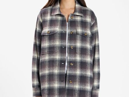 Barrio Overshirt - Deep Plum Online Hot Sale