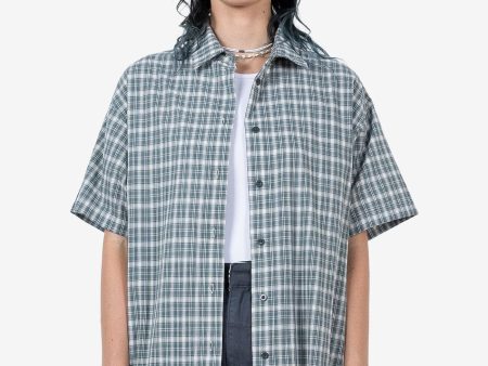 HYC Short Sleeve Check Shirt - Scrubs Green Sale