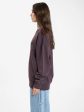 Minimal Thrills Slouch Crew - Deep Plum For Discount