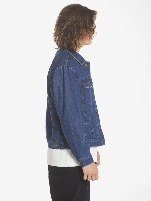 Oversized Wanderer Denim Jacket - Double Indigo Rinse on Sale