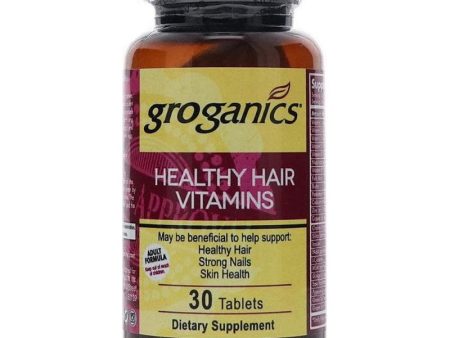 Groganics Healthy Hair Vitamins 30 Tablets Supply