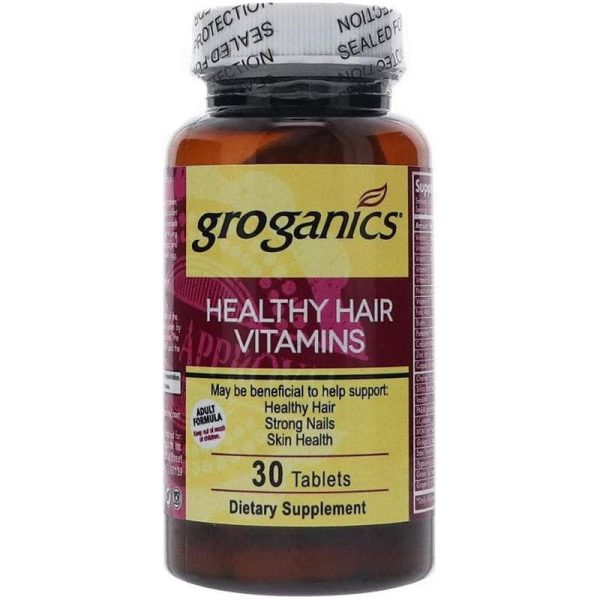 Groganics Healthy Hair Vitamins 30 Tablets Supply