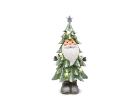 Babbo natale con albero grande e luce misura 36cm Cheap