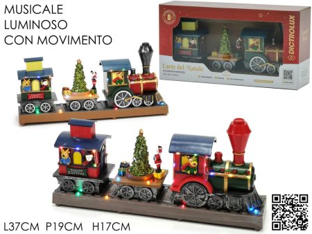 Locomotiva natalizia try-me con luci, suoni e movimento in 2 assortimenti on Sale